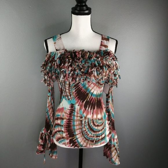 Carrie Allen Tops - Carrie Allen NWT Streamer Festival Long Sleeve Top